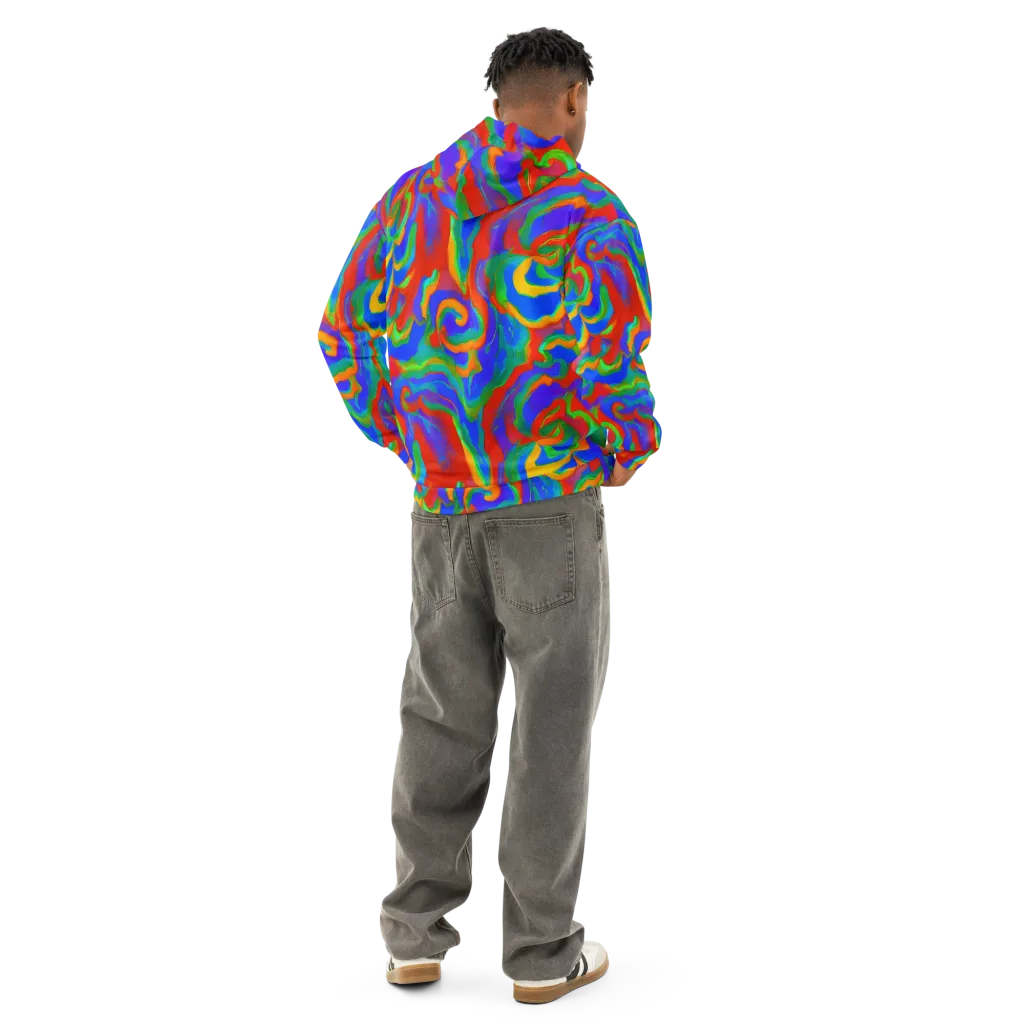 Rainbow Rapture on Cotton Hoodie — Back