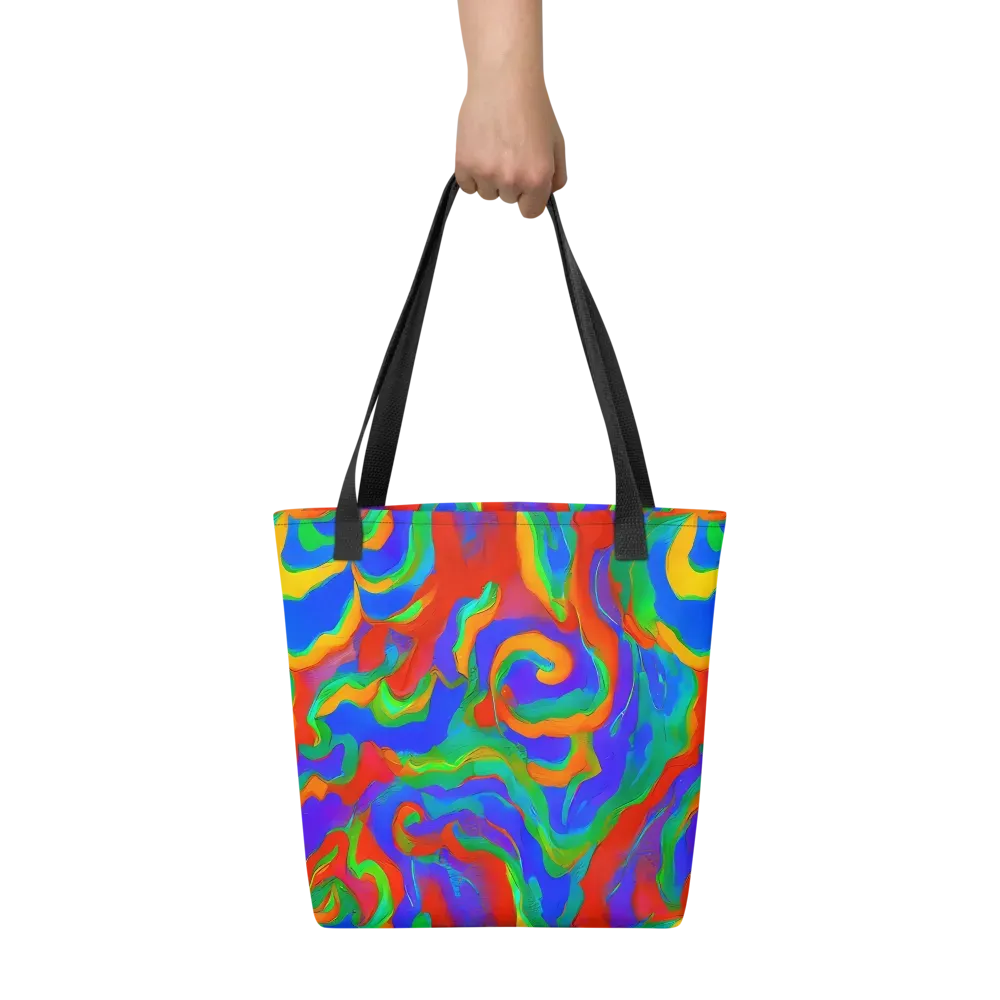 Rainbow Rapture on Tote Bag — Front
