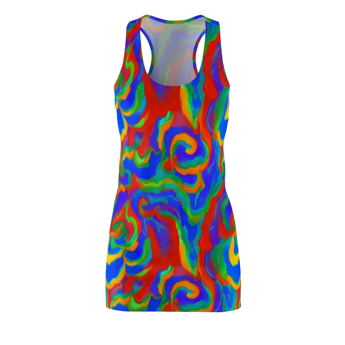 Rainbow Rapture on Racerback Dress — Front