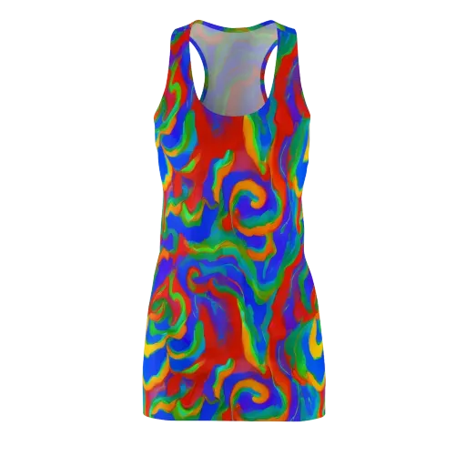 Rainbow Rapture on a Racerback Dress