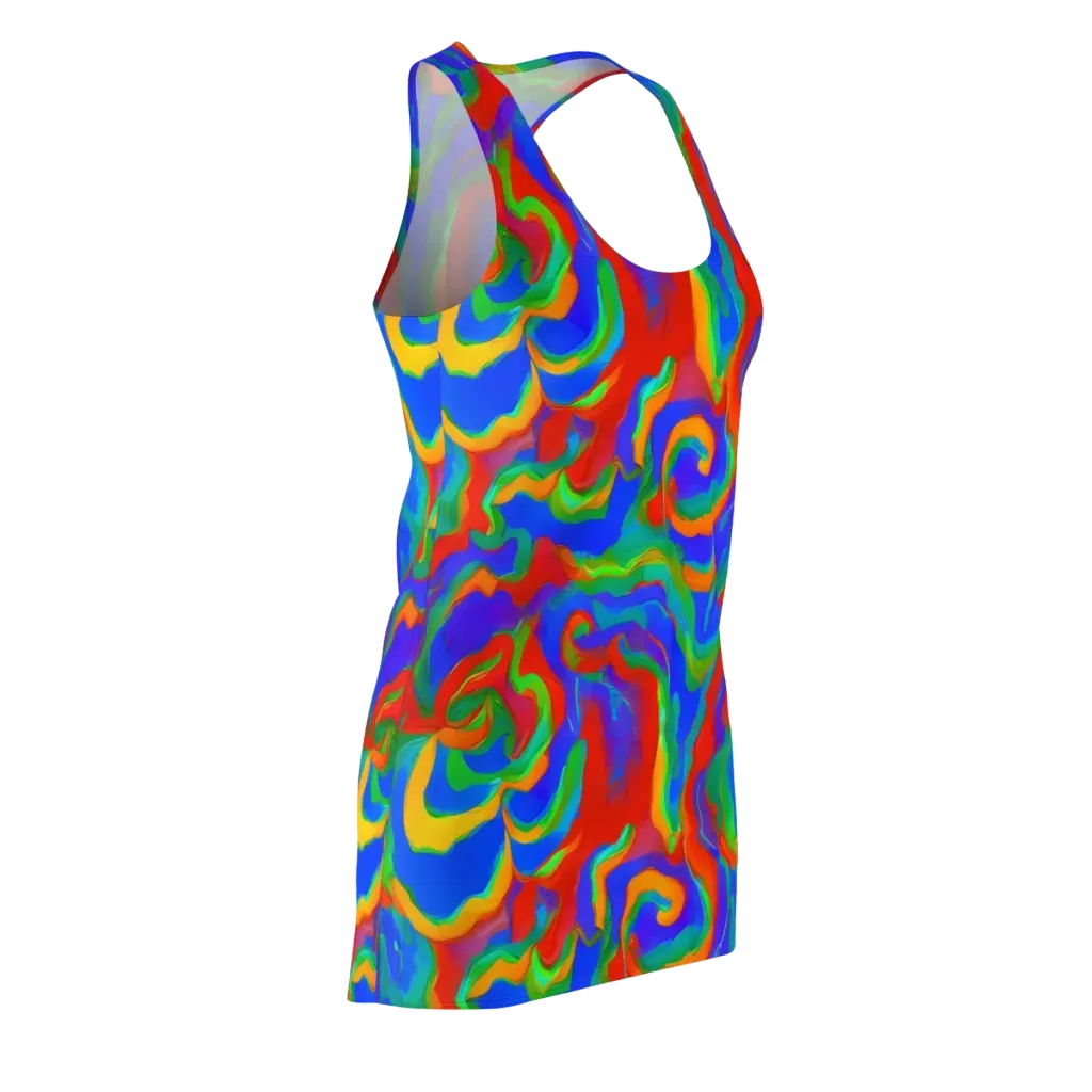 Rainbow Rapture on Racerback Dress — Front Side