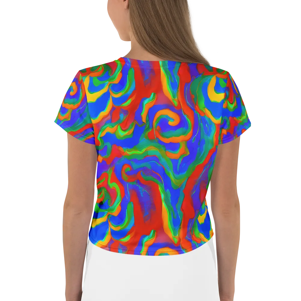 Rainbow Rapture on Crop Tee — Back