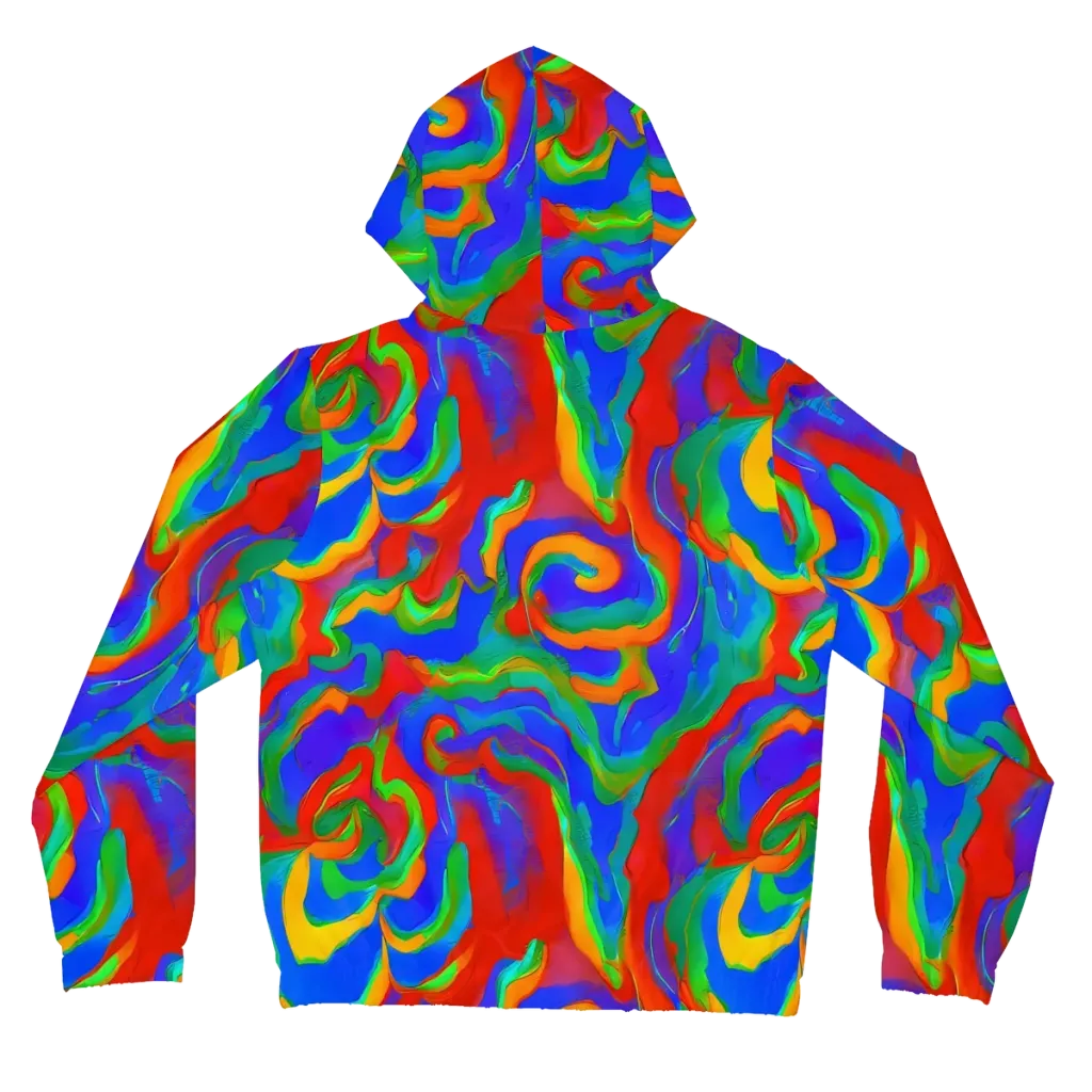 Rainbow Rapture on Women's Full-Zip Hoodie — Back