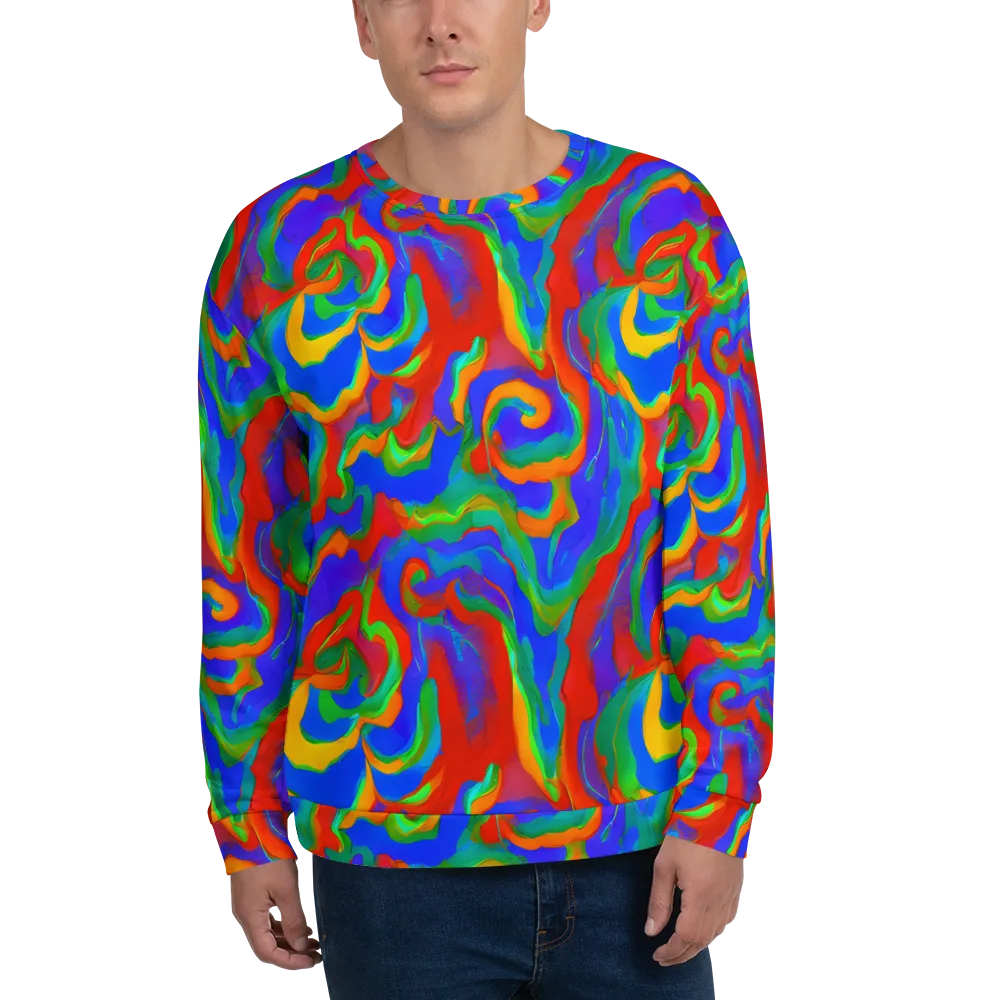 Rainbow Rapture on Sweatshirt — Front
