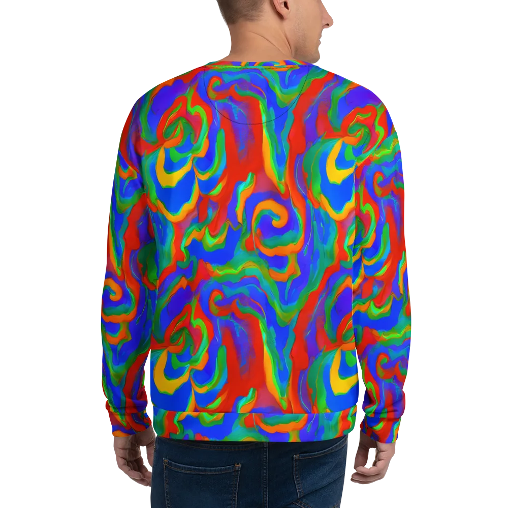 Rainbow Rapture on Sweatshirt — Back