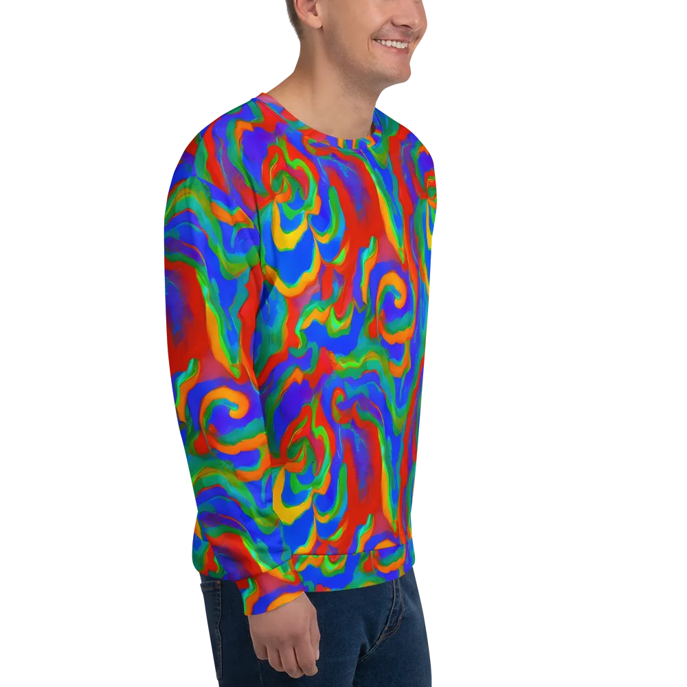 Rainbow Rapture on Sweatshirt — Right Front