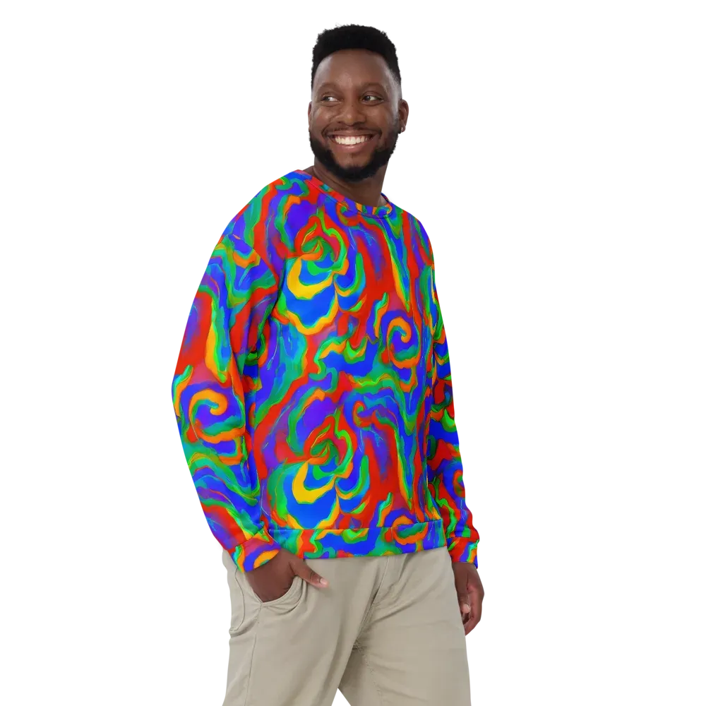 Rainbow Rapture on Sweatshirt — Front