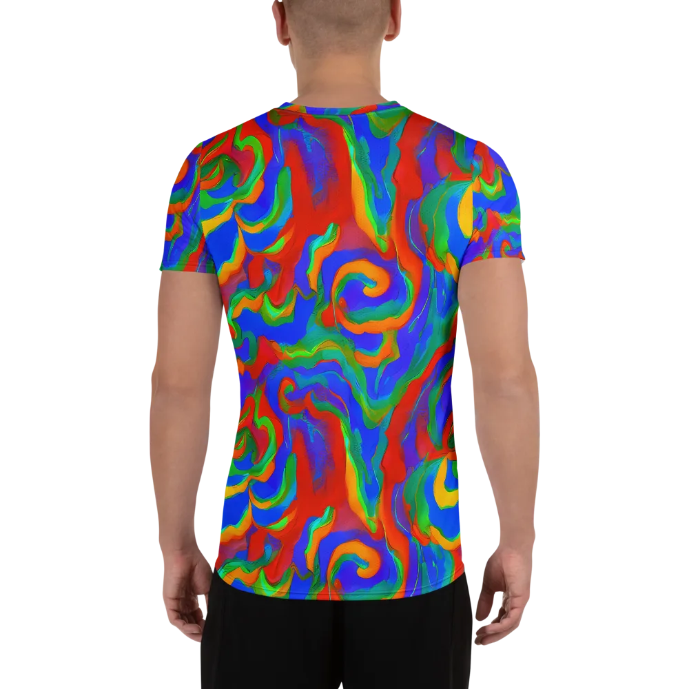 Rainbow Rapture on Men's Athletic T-Shirt — Back