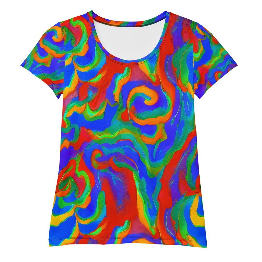 Rainbow Rapture on Women's Athletic T-Shirt — Front