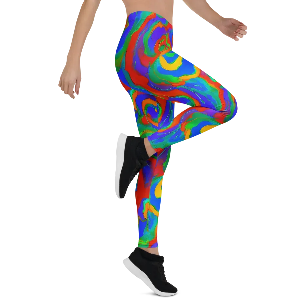 Rainbow Rapture on Leggings — Right