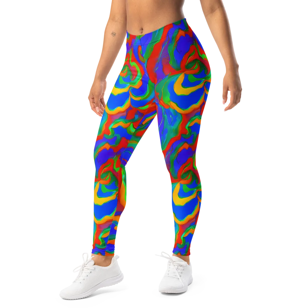 Rainbow Rapture on Leggings — Left Front