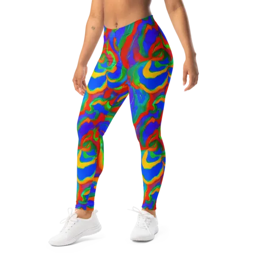 Rainbow Rapture on a Leggings