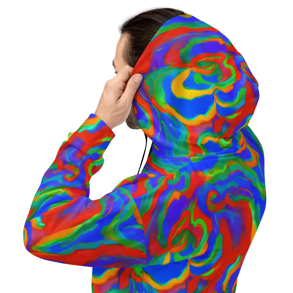 Rainbow Rapture on Hoodie — Back