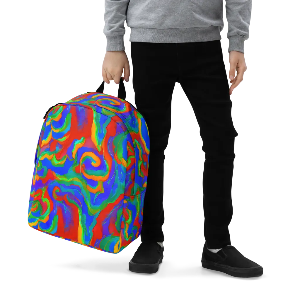 Rainbow Rapture on Minimalist Backpack — Zoomed-in