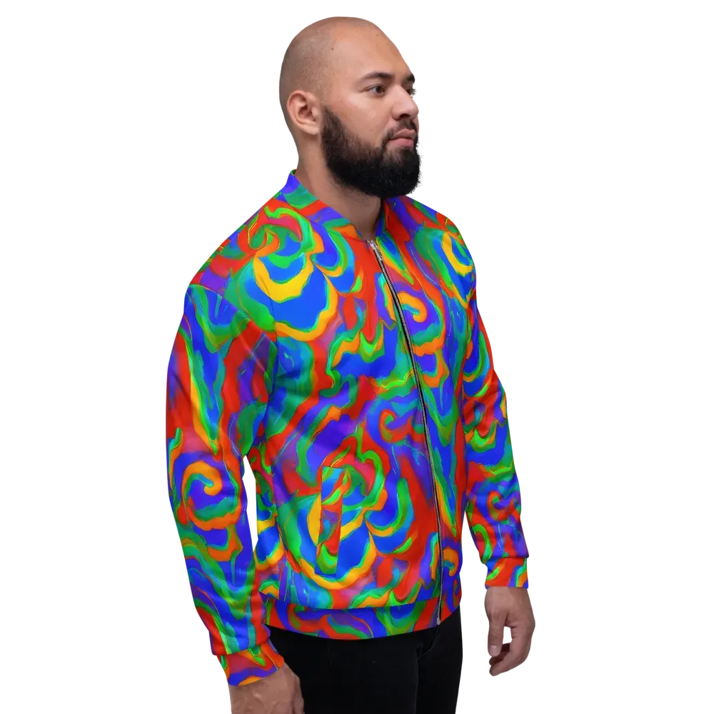 Rainbow Rapture on Bomber Jacket — Right