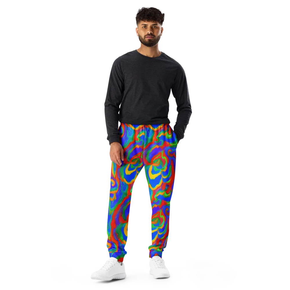Rainbow Rapture on Men's Joggers — Front