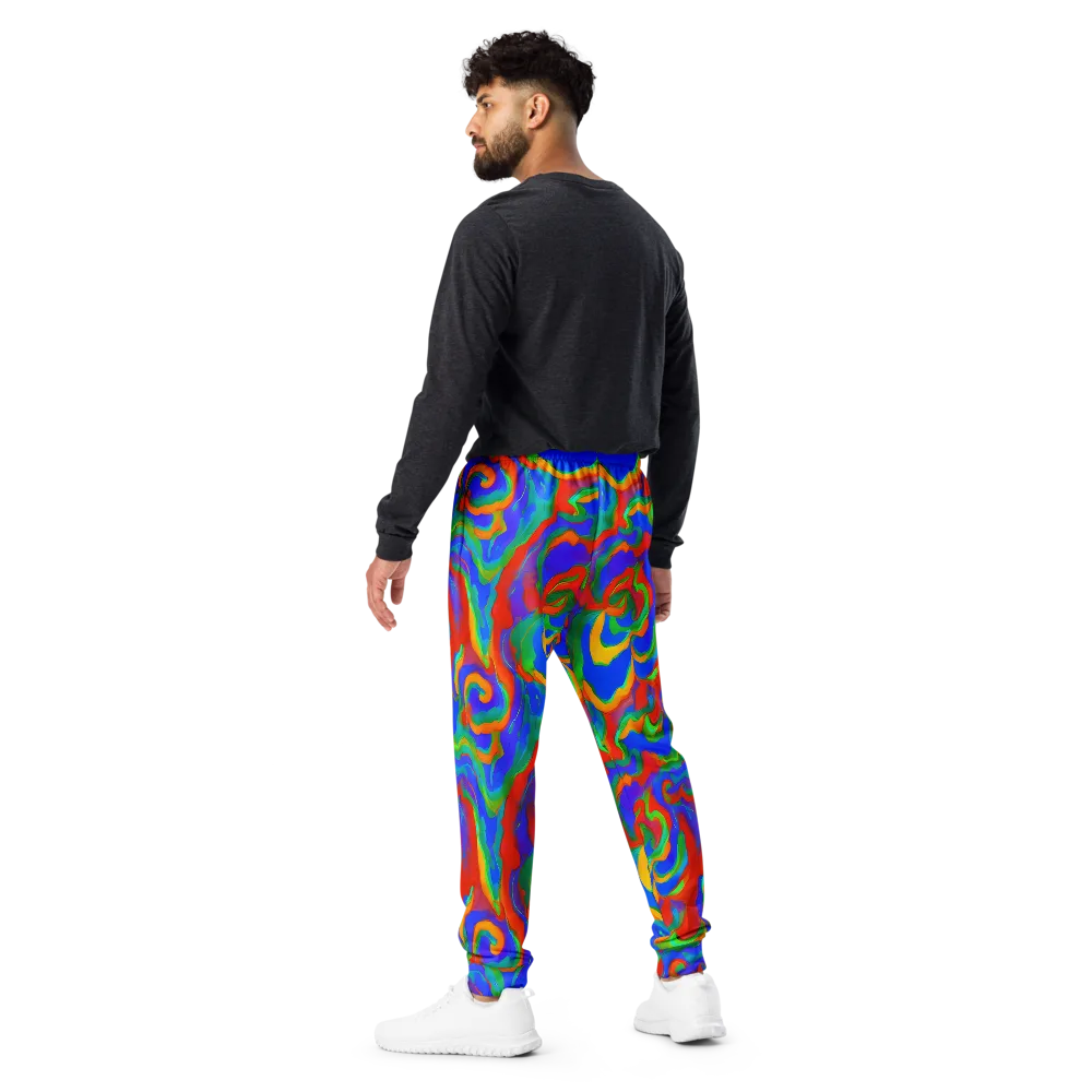 Rainbow Rapture on Men's Joggers — Back