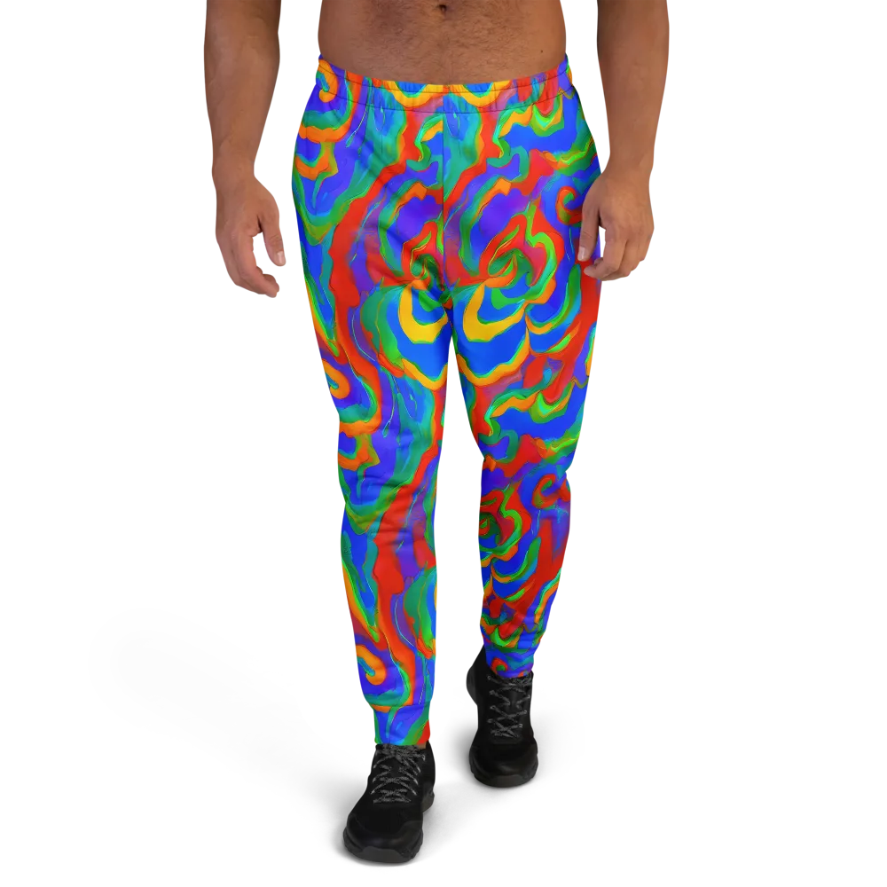 Rainbow Rapture on Men's Joggers — Front