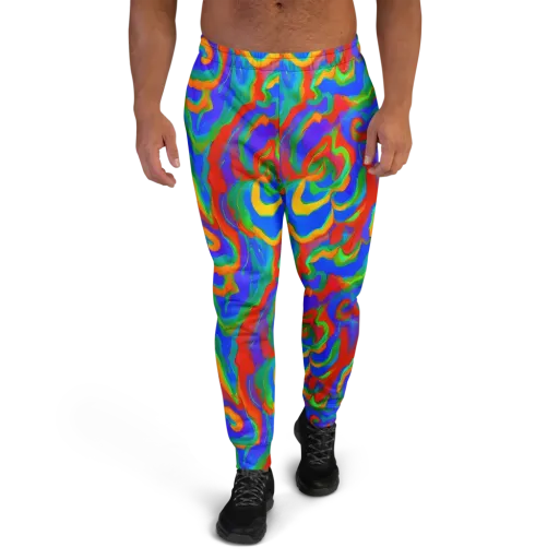Rainbow Rapture on a Men's Joggers