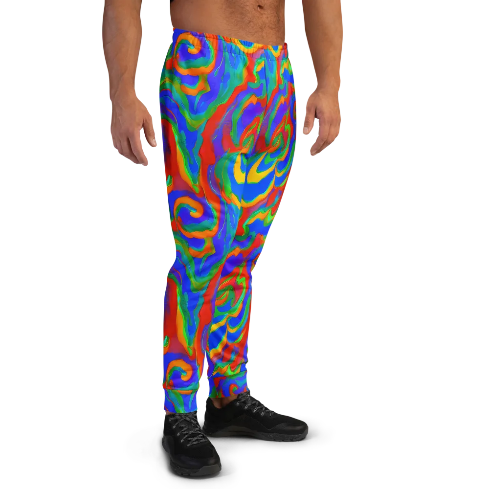 Rainbow Rapture on Men's Joggers — Right