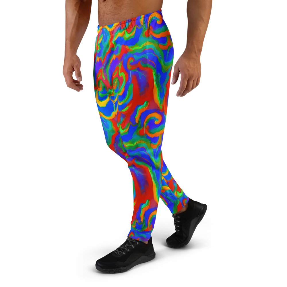 Rainbow Rapture on Men's Joggers — Left