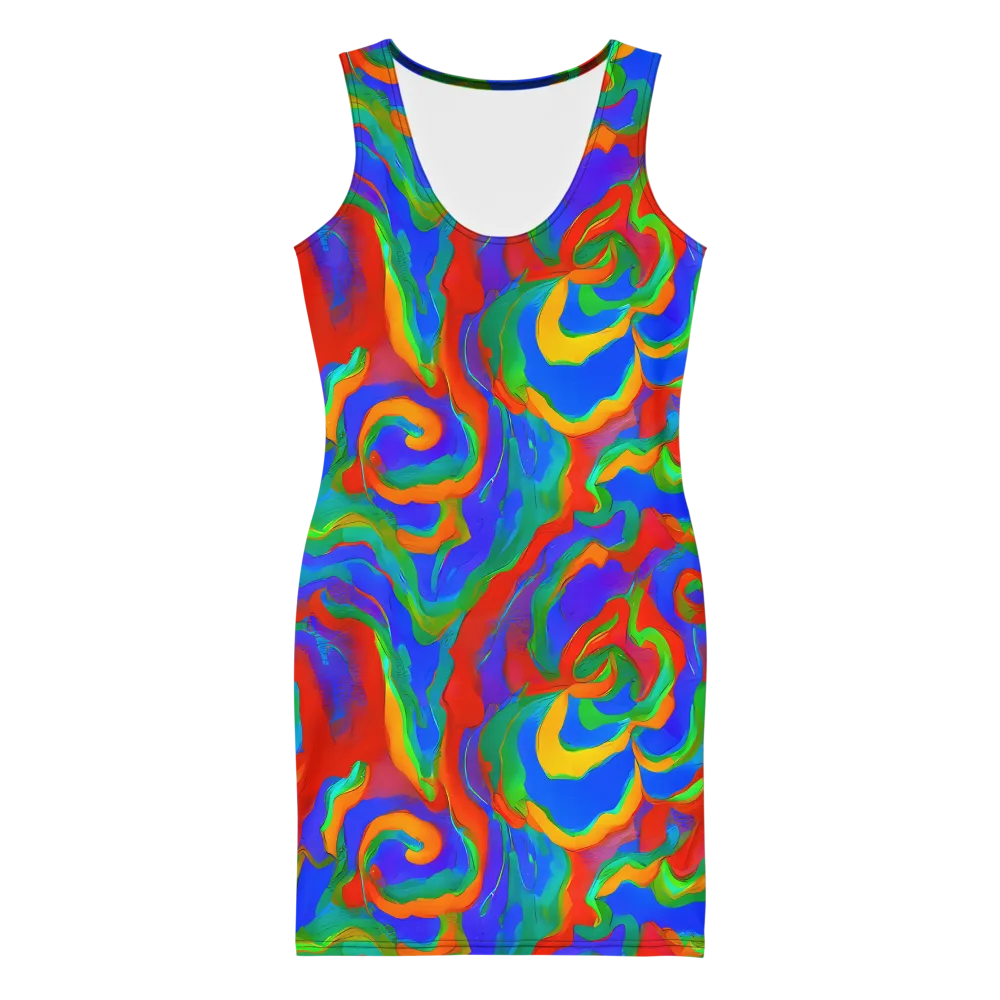 Rainbow Rapture on Bodycon Dress — Front