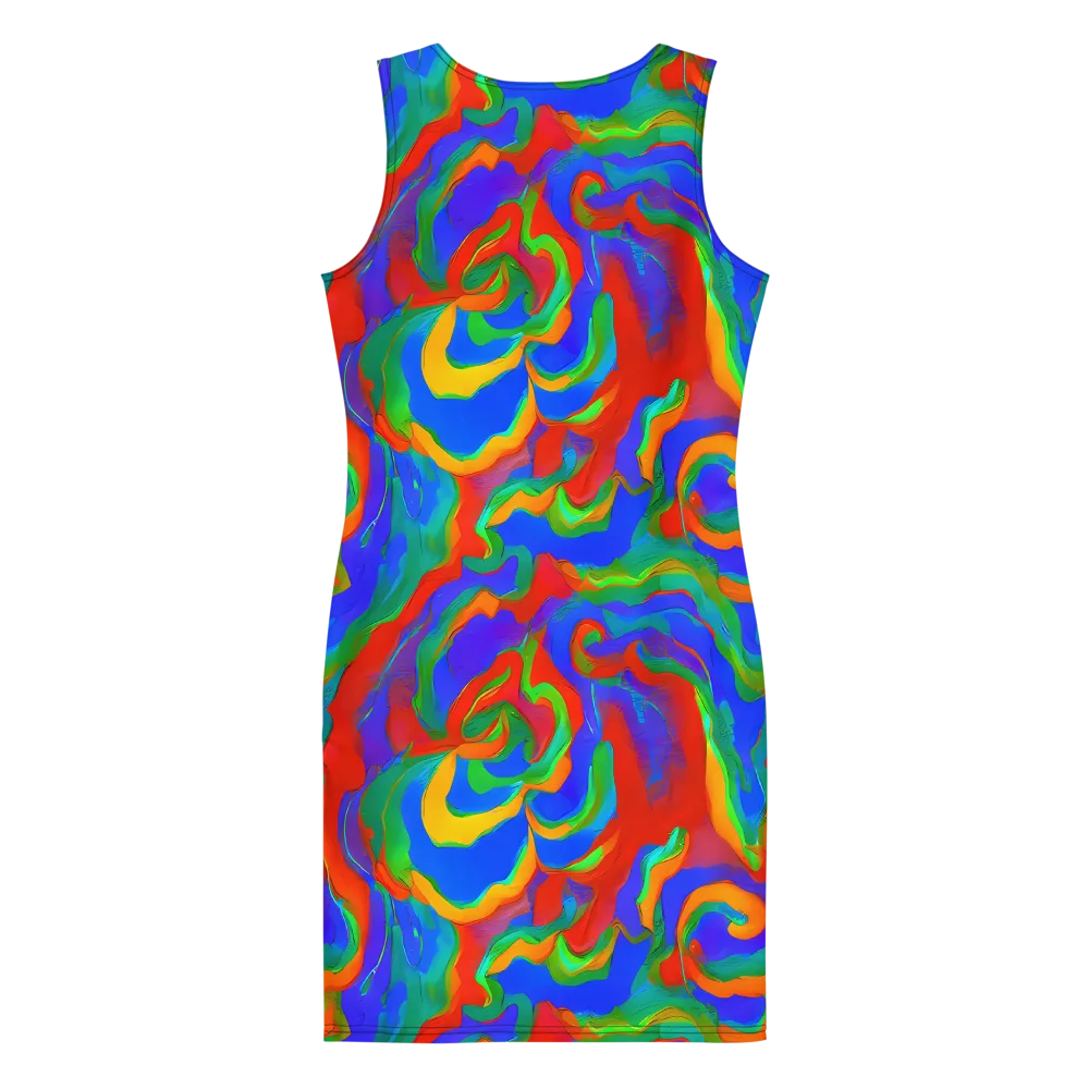 Rainbow Rapture on Bodycon Dress — Back