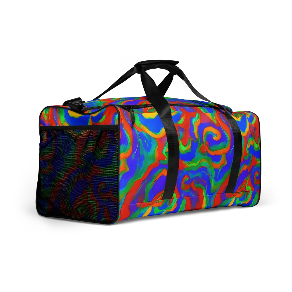 Rainbow Rapture on Duffle Bag — Right Front