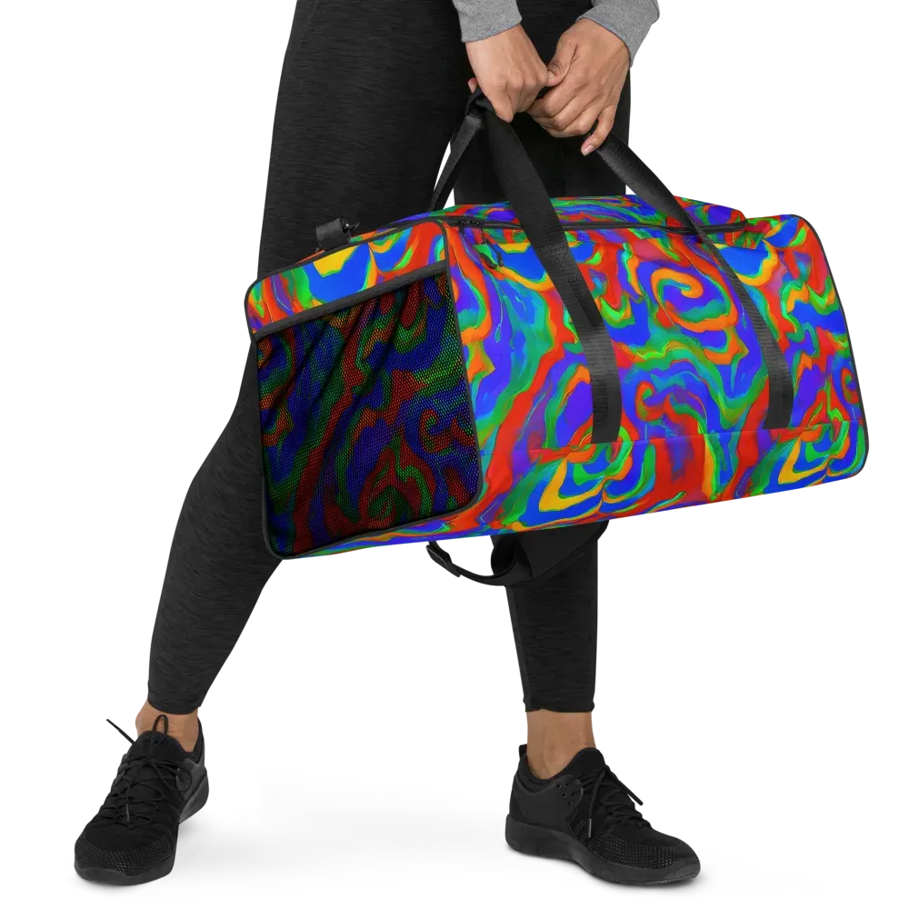 Rainbow Rapture on Duffle Bag — Right Front