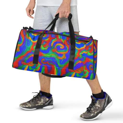 Rainbow Rapture on a Duffle Bag