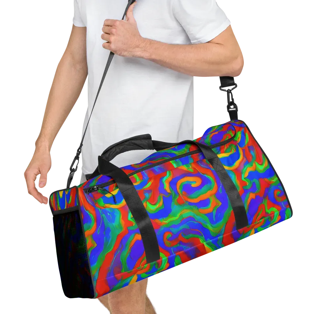 Rainbow Rapture on Duffle Bag — Right Front