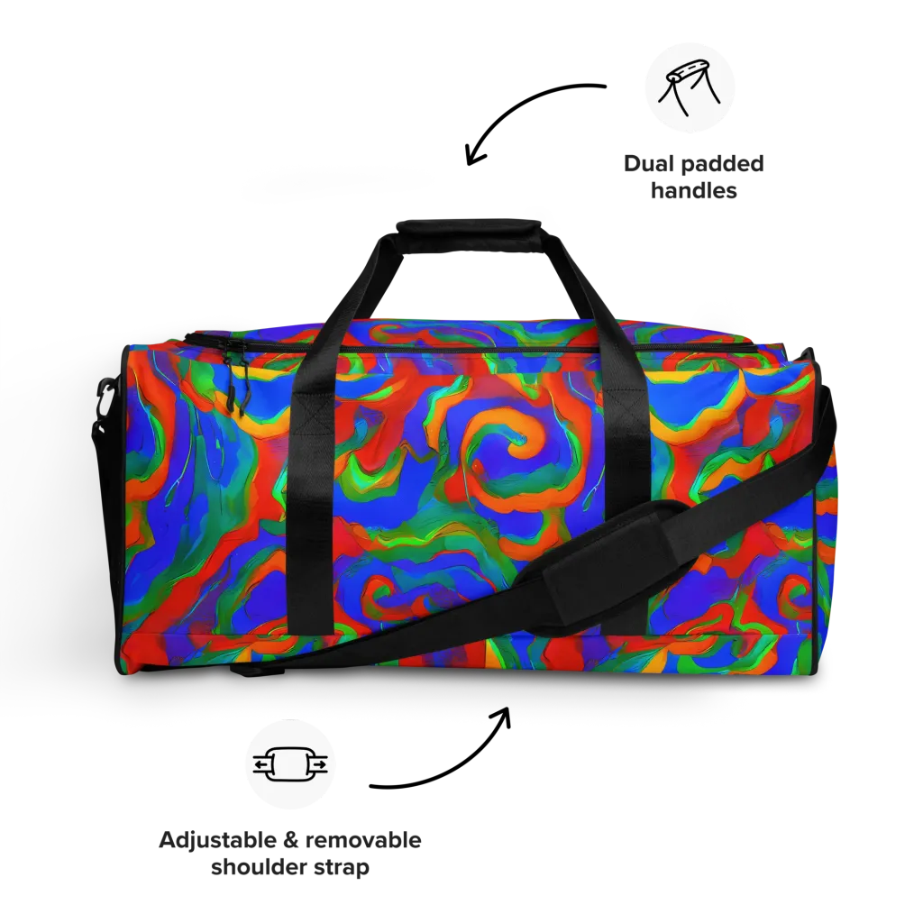 Rainbow Rapture on Duffle Bag — Front