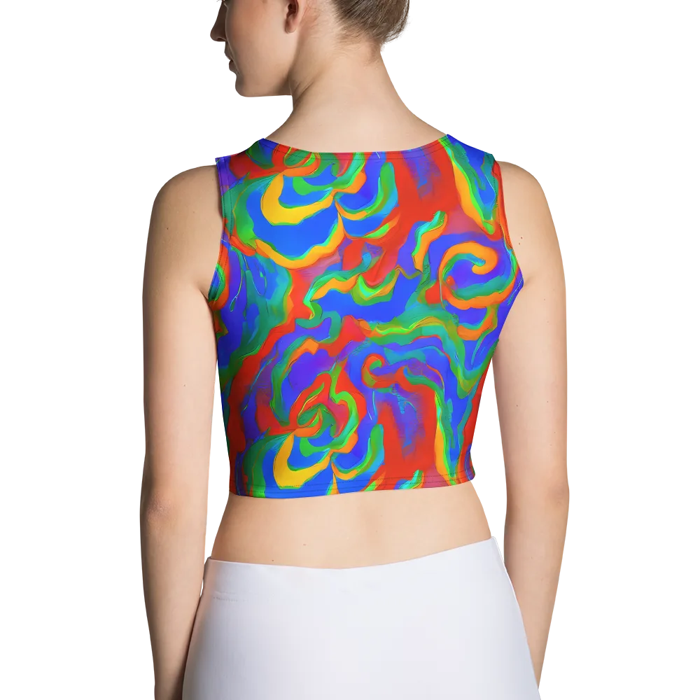 Rainbow Rapture on Crop Top — Back