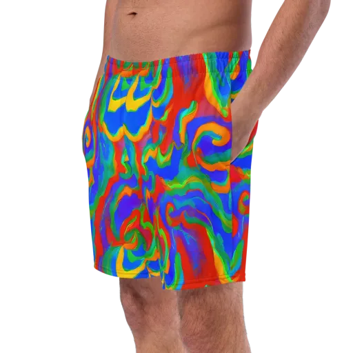 Rainbow Rapture on a Swim Trunks