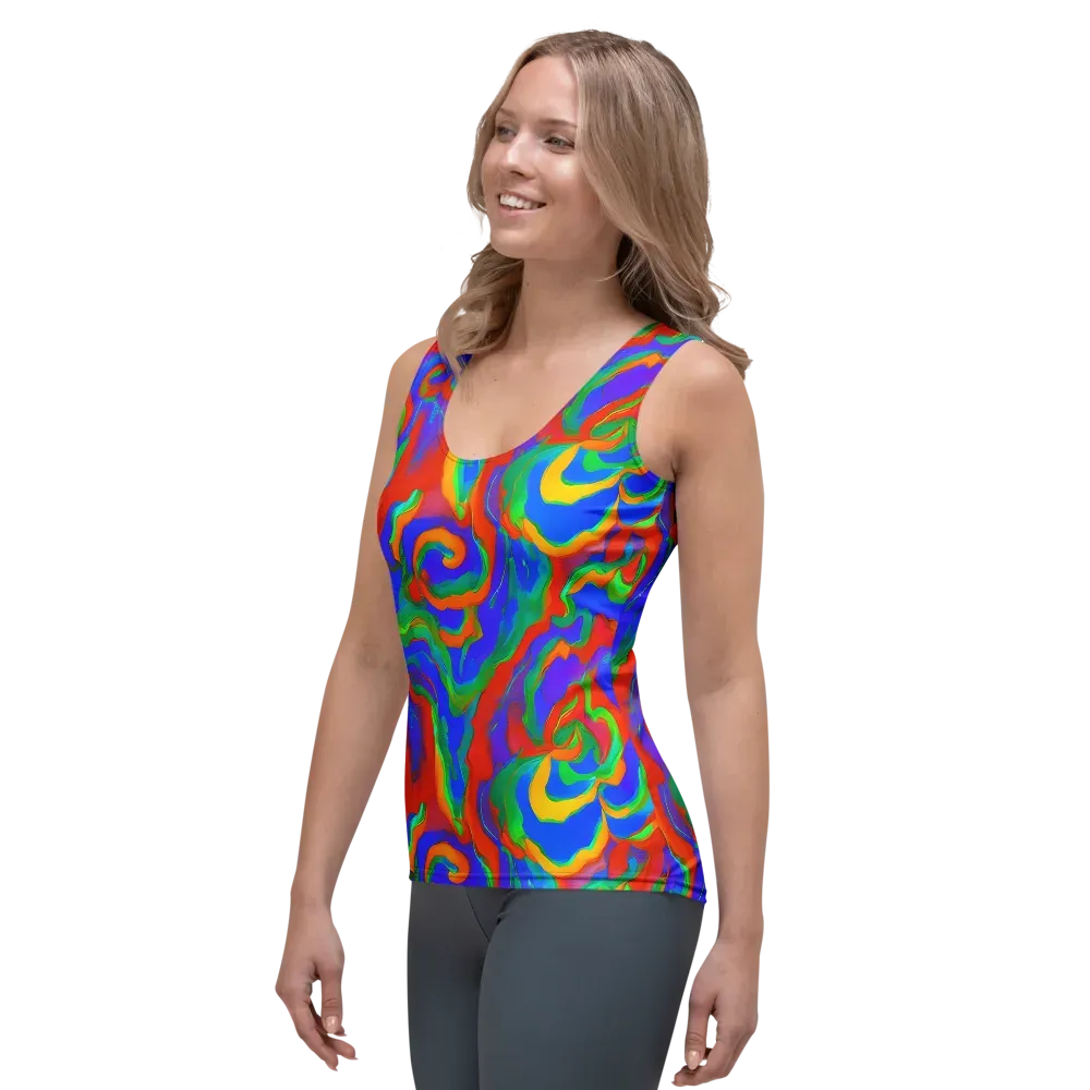 Rainbow Rapture on Women's Tank Top — Left Front
