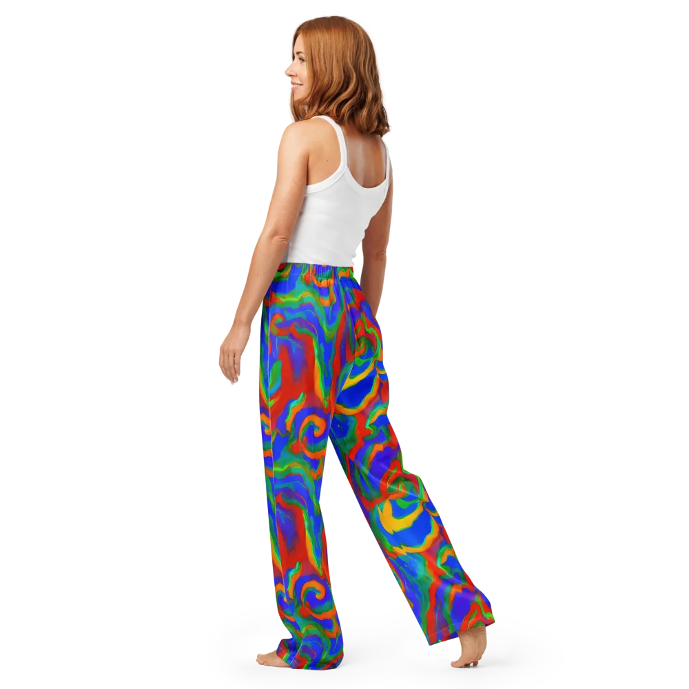 Rainbow Rapture on Women's Pajama Pants — Back