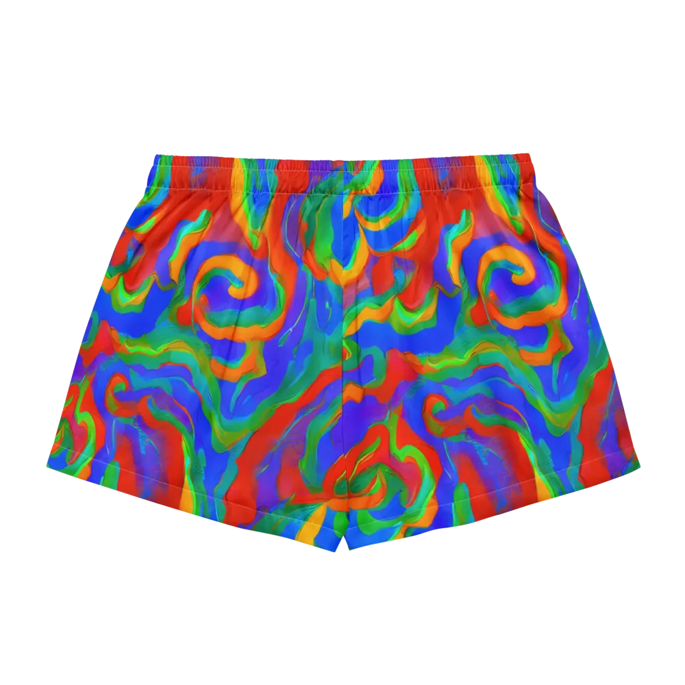 Rainbow Rapture on Women's Pajama Shorts — Back