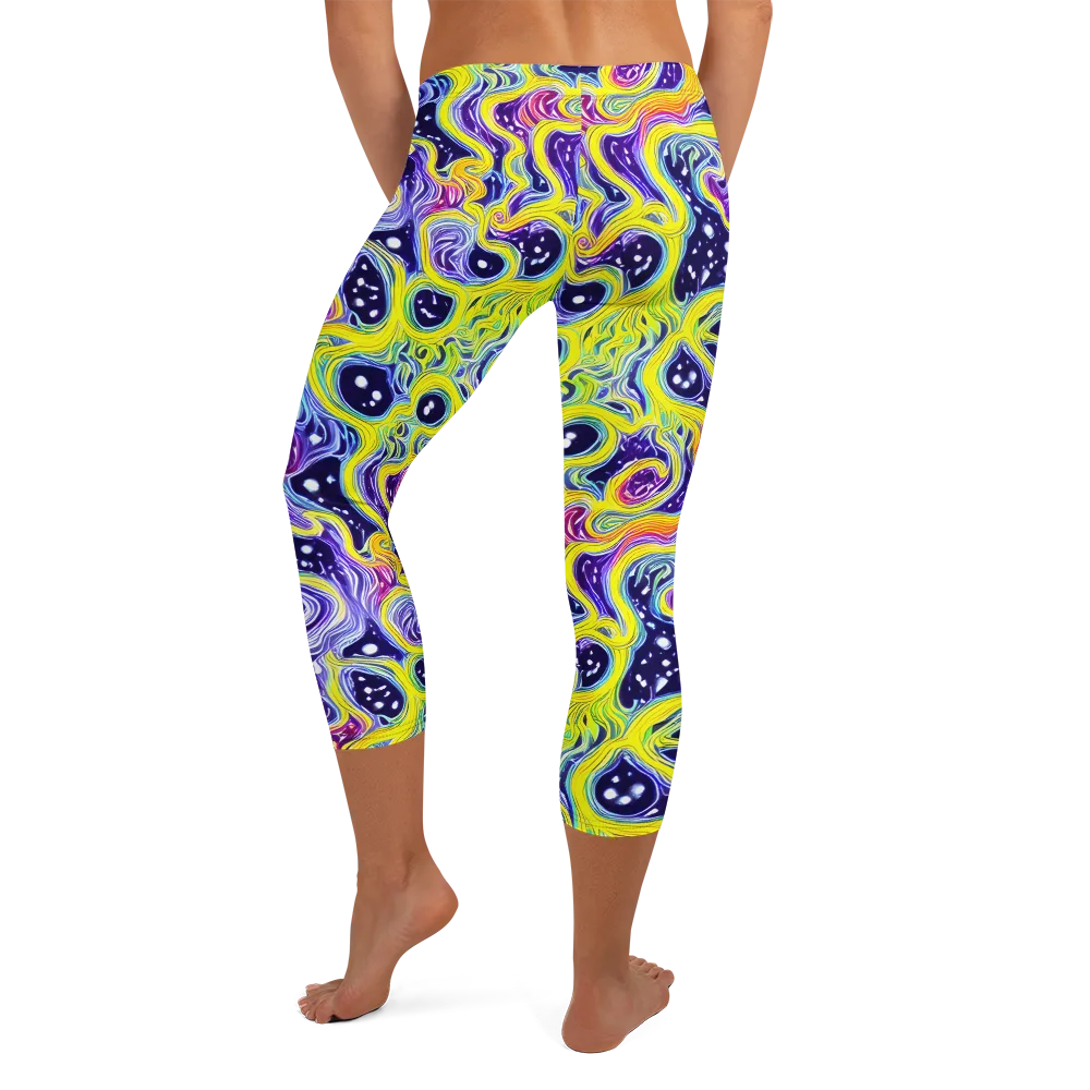 Prismatic Whirlpool on Capri Leggings — Back