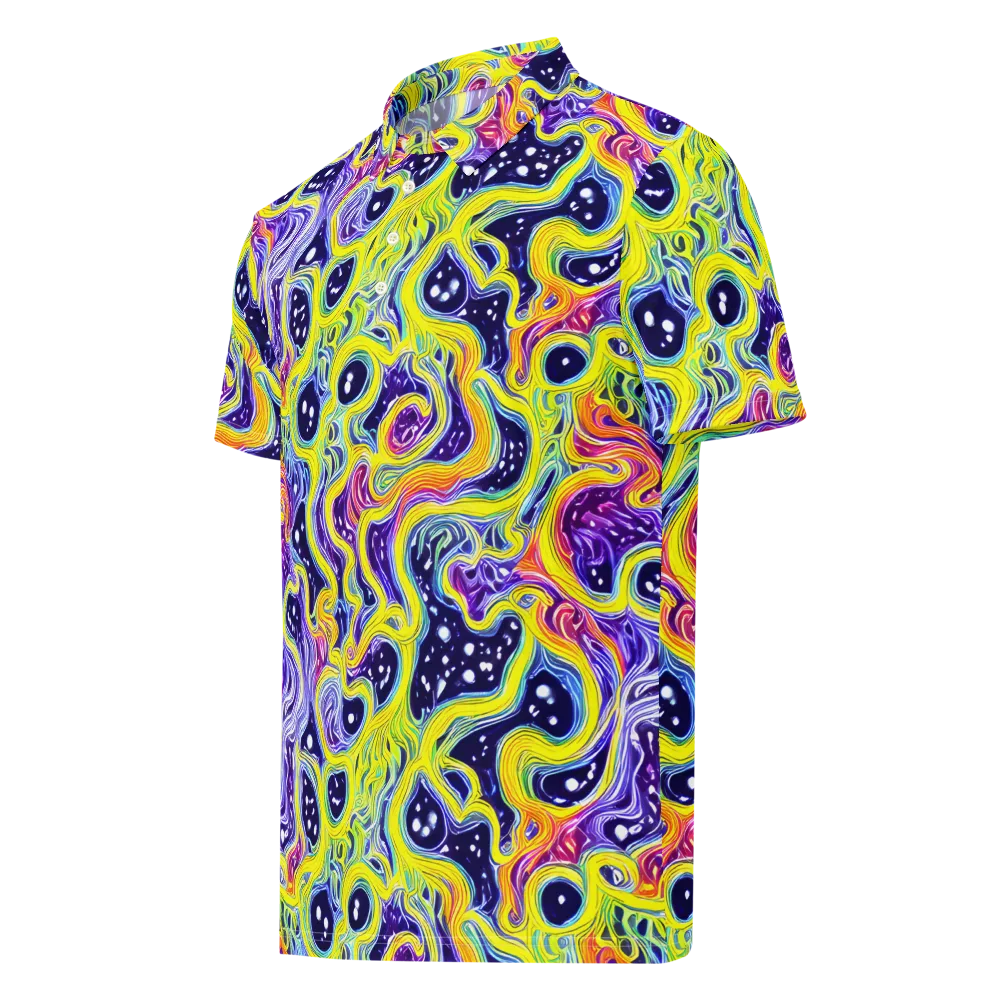 Prismatic Whirlpool on Men's Slim Fit Polo Shirt — Left Front