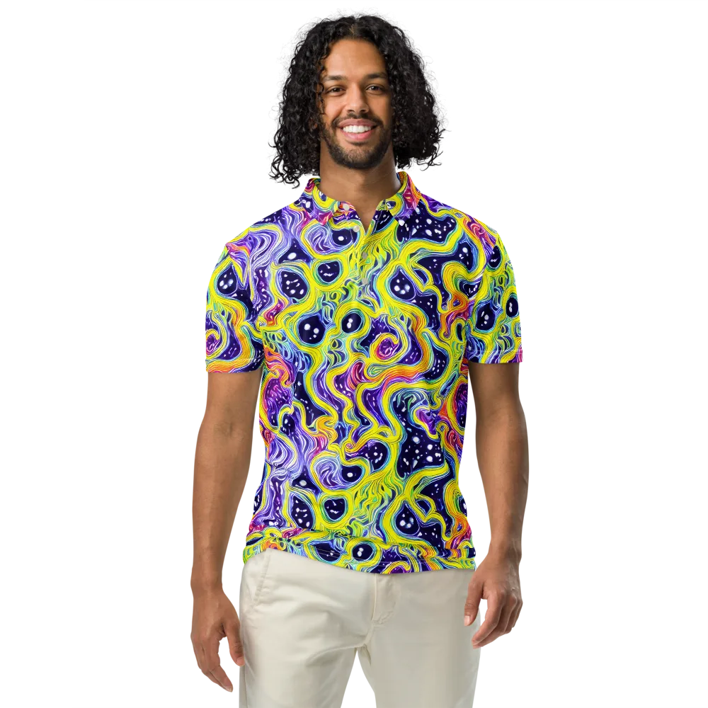 Prismatic Whirlpool on Men's Slim Fit Polo Shirt — Front