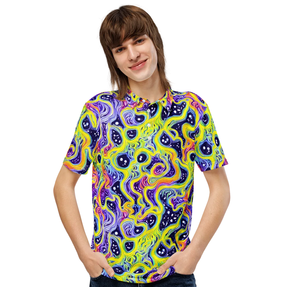 Prismatic Whirlpool on Men's Slim Fit Polo Shirt — Front