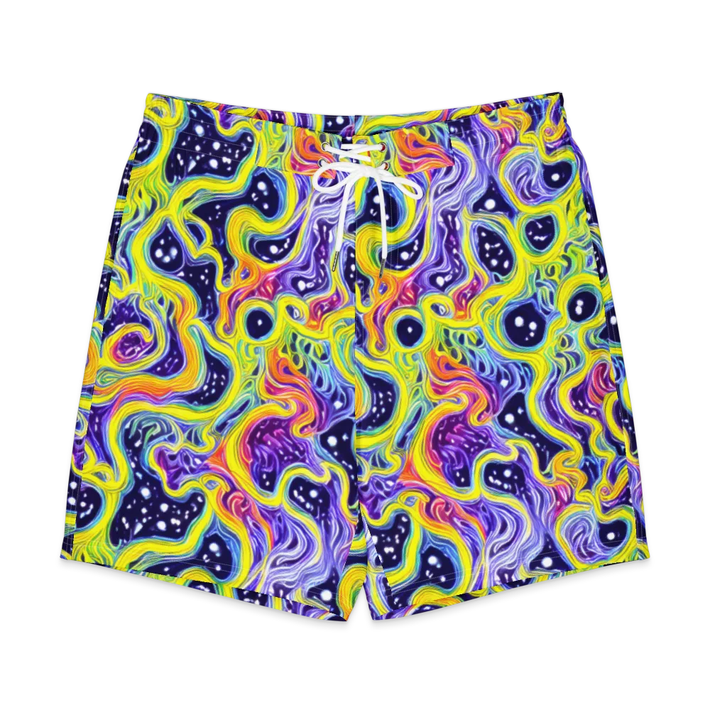 Prismatic Whirlpool on Men's Board Shorts — Front