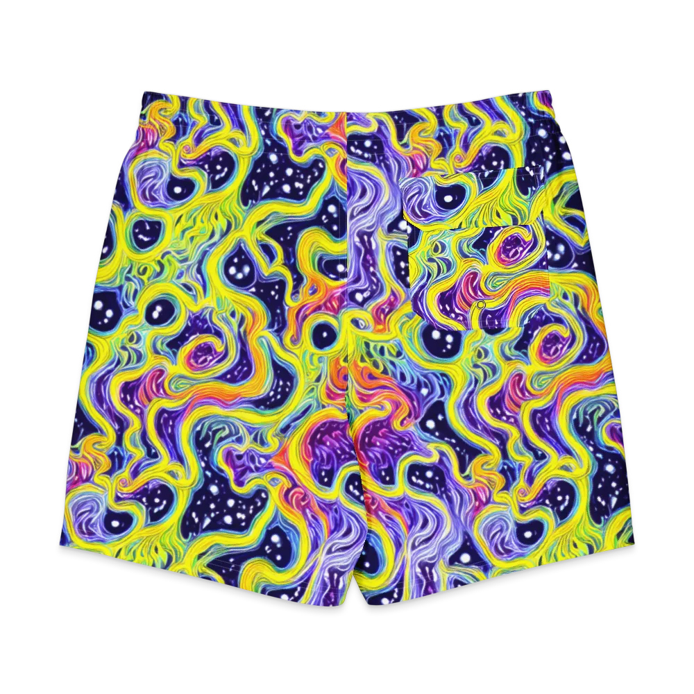 Prismatic Whirlpool on Men's Board Shorts — Back
