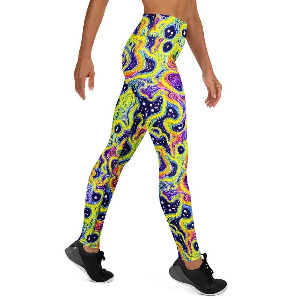 Prismatic Whirlpool on Yoga Leggings — Right
