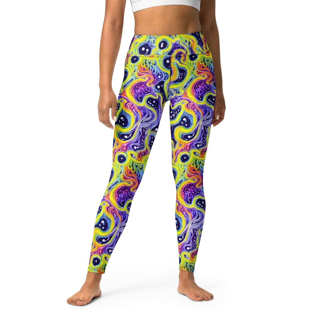 Prismatic Whirlpool on Yoga Leggings — Front