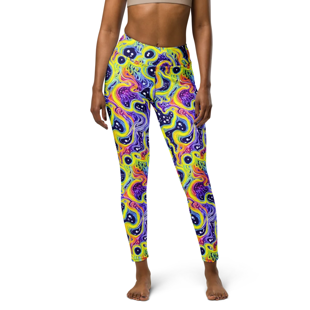Prismatic Whirlpool on Yoga Leggings — Front