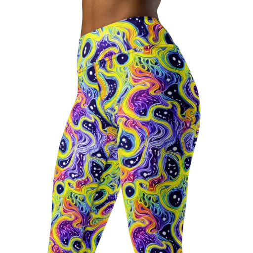 Prismatic Whirlpool on a Yoga Leggings