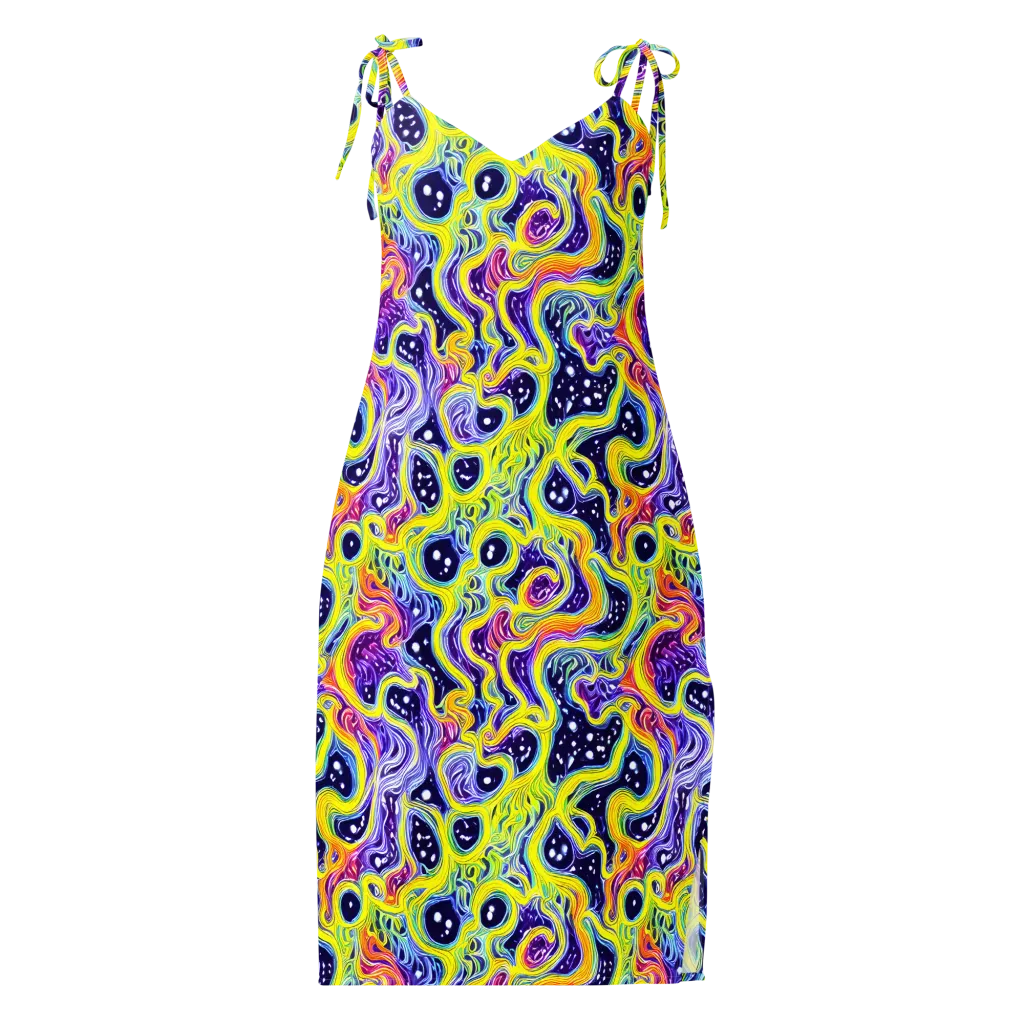 Prismatic Whirlpool on Slip Dress — Front