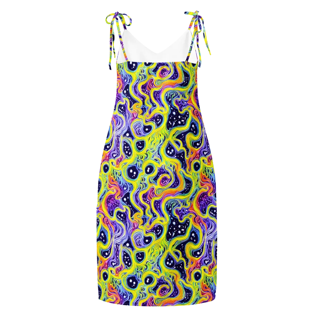 Prismatic Whirlpool on Slip Dress — Back