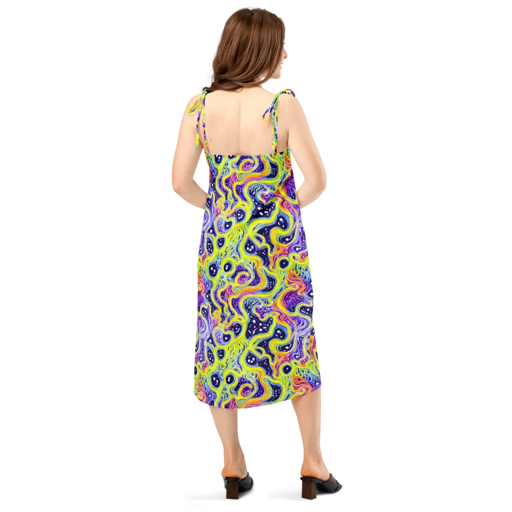 Prismatic Whirlpool on Slip Dress — Back